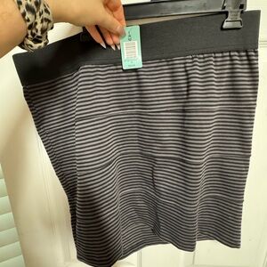 Torrid Black and Gray Striped Pencil Skirt